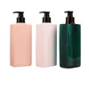 400ML Plastic Packing Empty Bottle Square Shape Container Black Lotion Press Pump Portable Refillable Packaging Cosmetic