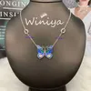 Fashion Collection 2023 New Luxury High Quality Fashion Jewelry for family new enamel color matching butterfly sweater chain bracelet earrings femininity jewelry