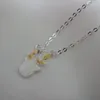 قلادة قلادة أزياء وعاء زهرة صغير S925 Sterling Silver Necklace للنساء سلسلة الترقوة البسيطة عيد الحب