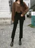 Женские джинсы джинсы Женская уличная одежда Прямая точная лодыжка длина женских джинсовых брюк растягивает брюки корейская мода y2k джинсы 230306