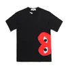 T-shirt Com Tee Men's Designer Des Garcons CDG Invader Artist Edition-XL Nuova Shirt Play Shirt Red Heart Fashion T-shirt 5679 Tshirt