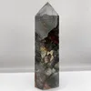 Figurine decorative di grandi dimensioni Pietra del sangue di drago Torre di quarzo naturale Punto di cristallo Arredamento e decorazioni per la casa Pezzi di minerali di pietra del sangue