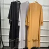 Etniska kläder som säljer Dubai Abaya Fashion Cardigan Muslim för kvinnor Modest Robe Turkiet Kaftan Ramadan Arabic Islamic Loose Dress