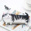 Pencil Bags Novelty 3D Painting Cat Pencil Bag Stationery Storage Organizer Bag School Supply Student Prize J230306