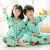 Pigiama per bambini pigiami per ragazze da 2 a 3 4 5 6 7 8 9 10 11 12 anni di cotone primaverile autunno bambino bambino per bambini set di abbigliamento da sonno bambini pijamas 230306