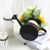 Decorative Flowers Iron Simulation Plant Potted Plants Bonsai Sunflower Black Kettle Wrought With Pots Decoration Small Crafts Ornaments