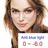 Fantasca per occhiali Myopia occhiali ottici Donne Donne Brand Luxury Metal's Eye's Eye Anti Blue Light Computer Elegini meno -2 -3 -6 230306