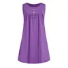 Casual Dresses Women's Spring And Summer Pajamas Button Pleated Vests Sleeveless S Dress Women