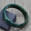 Bangle Natural Green Agate Real Stone Gladde armband voor vrouwen