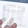 Clear Plastic Slime Storage Favor Cream Jars Wide-Mouth Containrar med lock för skönhetsprodukter DIY Slime Making eller andra (200 ml)