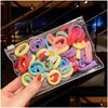 Braiders 50Pcs High Elasticity Does Not Hurt The Durable Seamless Hair Rope Simple Ring Drop Delivery Products Care Styling Dhgam