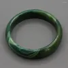Bracelet lisse en pierre véritable d'agate verte naturelle pour femme