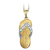 Charms Footprint Originality Necklace Pendant Slipper Women Men Rhinestone Pendants Gold Plated Sier Plating Jewelry Accessories 2Xq Dhjq4