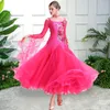 Stage Wear Standard Ballroom Waltz Dress Women Tango Foxtrot Dance Dresses 4 Color Modern Costume Competition