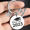 Keychains Opening Ceremony Gift Graduation 2023 Class Of Stainless Steel Keychain Plus Scroll