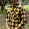 Men's Casual Shirts Men's Plaid Flannel Shirt Spring Autumn Male Regular Fit Casual Long-Sleeved Shirts For USA SIZE S M L XL 2XL 230303