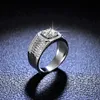 Fedi nuziali LESF 925 placcatura in argento sterling platino colore pieno 1 carati gioielli da uomo 230303