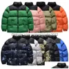 Men'S Jackets Top Mens Jacket Women Down Hooded Warm Parka Men Embroidery North Letter Print Clothing Outwear Windbreaker Winter Fas Dhdhb