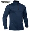 Mäns T-shirts Tacvasen Springfall Thermal Sports Sweater Men's 14 Zipper Tops Breattable Gym Running T Shirt Pullover Man Activewear 230303