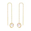 Hoop Earrings 2023 Rose Gold Drop Round Shell Earings Stainless Steel Dangle Korean Earring Set For Women Fashion Jewelry Pendientes