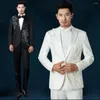 Men's Suits 2023 Slim Sequined Stage Costumes Chorus Singers Emcee Host Suit Men Clothing Groom Wedding Formal Dress (suit Pants)