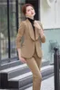 女性のスーツブレイザーズ女性プロフェッショナルビジネスワーク服を着るユニフォームのデザインパンツスーツ