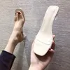 Sandales Transparentes Femme Été Talon Épais Haute Qualité