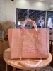 Summer Fashion Beach Bag The Tote Shopping Deauville List Expossing Women Mans Luksusowa torebka torebka Lady Pearl Canvas Projektanci Krzyżowe worki na ramię