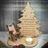 Dekoracja imprezy świąteczna ornament świecy pamięci, aby pamiętać o bliskich drewnianych pulpicie HANW88