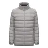 Herren Down große Größe Leichter wasserdichtes weißer Ente Winter Ultraleichte Jacke Casual Außenbekleidung Schnee warmer Standkragen Parka