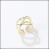 Bandrings lagen koper knokkel ring geometrische curve stapelen temperament persoonlijkheid open voor vrouwen vingerzakken femme party jood dhl2z