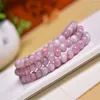 Strand Natural Tourmaline Stone Pink Beads Bracelet 6mm Multi-Storey Beaded Energy Yoga Jewelry For Women Handmade Gifts