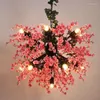 Lampy wiszące kreatywne rośliny żyrandol motywa tawerna restauracja kwiatowy sklep z przodu romantyczne dekoracje światła