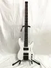 Hoogwaardige witte 4 string Headless Electric Bass gesloten ophalen zwarte hardware