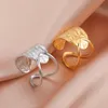 New Fashion Irregular Rings for Women Stainless Steel Geometric Adjustable Finger Ring Jewelry Mother Day Gift