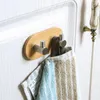 Crochets 1/2/3 adhésif bambou naturel acier inoxydable crochet pâte sans trace mur clé cintre cuisine salle de bain porte serviette