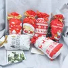 Kerstdecoraties 50 stks cadeau snoeptassen koekjes tas vrolijk feest voorstander van plastic pakket pocket lint