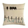 Pillow 18" Inch Love Bird Word Cotton Linen Throw Case Cover Home Decor