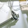 Pendant Necklaces Multi-layer Geometric Crystal Long Necklace Women Wholesale Silver Color Sweater Chain Female Gifts