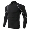 Men's T Shirts Quick Dry Running Shirt Men Bodybuilding Sport T-shirt Long Sleeve Compression Fitness Rashgard Tight
