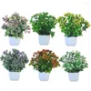 Decorative Flowers 1Pc Potted Artificial Flower Fake Green Plants For Stage Garden Wedding Home Office Furniture Party Decoration Props