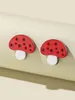 Brincos de garanhão Moda de cogumelos grandes para mulheres Resina Brinco Gretos de joias de festa