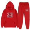 Men's Tracksuits Two Piece Set Casual Fleece Tracksuit Women Winter Women's Sets Oversized Hooded Long Sleeve Hoodie Sport Pants Lady Suit 230306