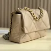 10A Designer Bag Goat Skin Flap Purse Gold and Silver Stitching Chain Handbags Diamond Lattice