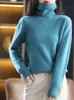 Maglioni da donna LHZSYY Maglione invernale da donna Solido 100% visone Cashmere Dolcevita lavorato a maglia Pullover Slim morbido caldo femminile manica lunga 23 colori 230306