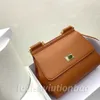 Classic Women's Handbag Solid Color Versatile Cowhide Palm Grain Leather Women's Bag Messenger Bag Ggbb