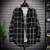 Men's Casual Shirts Spring Autumn Fashion Trend Korean Simple Blouse Male Long Sleeve Plaid Shirt Loose Casual Top Man All Match Streetwear Clothes 230306