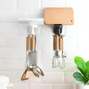 Kök lagringsorganisation Rotary Hook Wall Mounted Kitchenware Rack No-Punch Cabinet Spoon Cutter Organizer Home Hanger