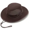 Ball Caps Cowboyhoed van natuurlijk stro Dames Heren Handgemaakte geweven cowboyhoeden voor dames Zomer Westerse Sombrero Hombre badmeesterhoeden 230306