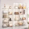 Bag storage artifact transparent display storage box storage bag shelving dustproof household organizing storage